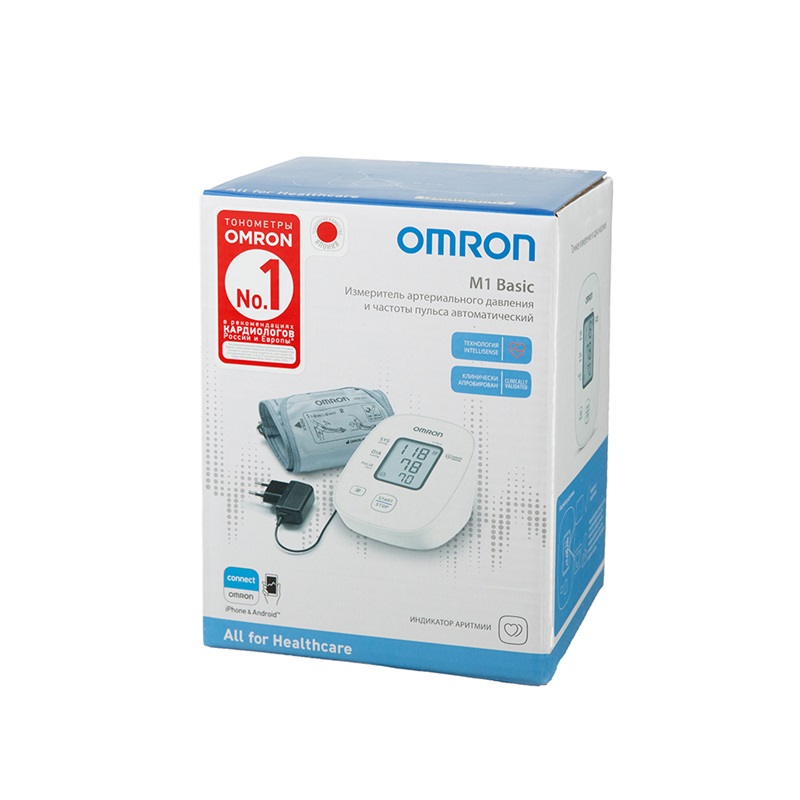 

Omron Тонометр автоматический M1 Basic с адаптером и манжетой 22-32 см