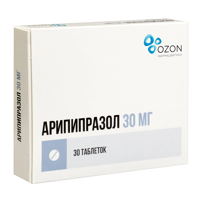 Изображение товара Арипипразол 30 мг таблетки 30 шт - лечение шизофрении и биполярных расстройств