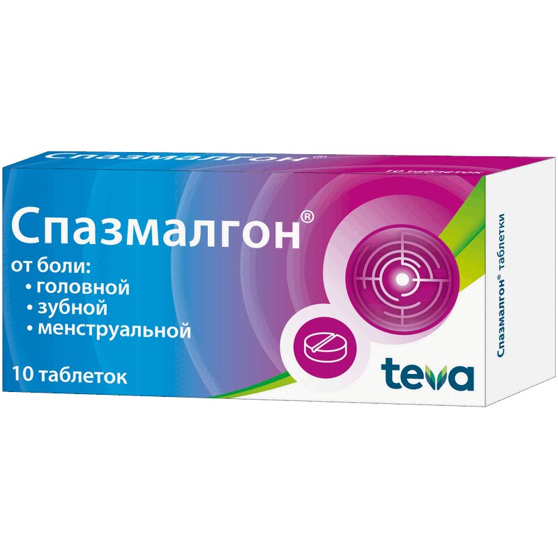 

Спазмалгон таблетки 10 шт