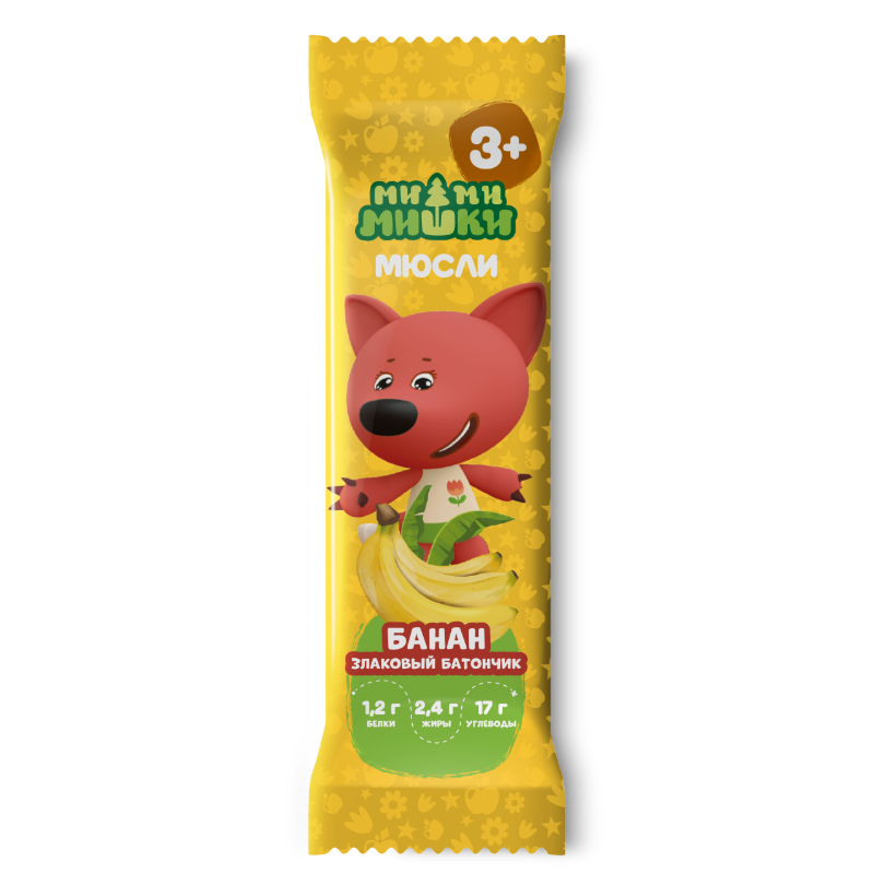 

Ми-ми-мишки Батончик-мюсли злаковый Банан 24 г