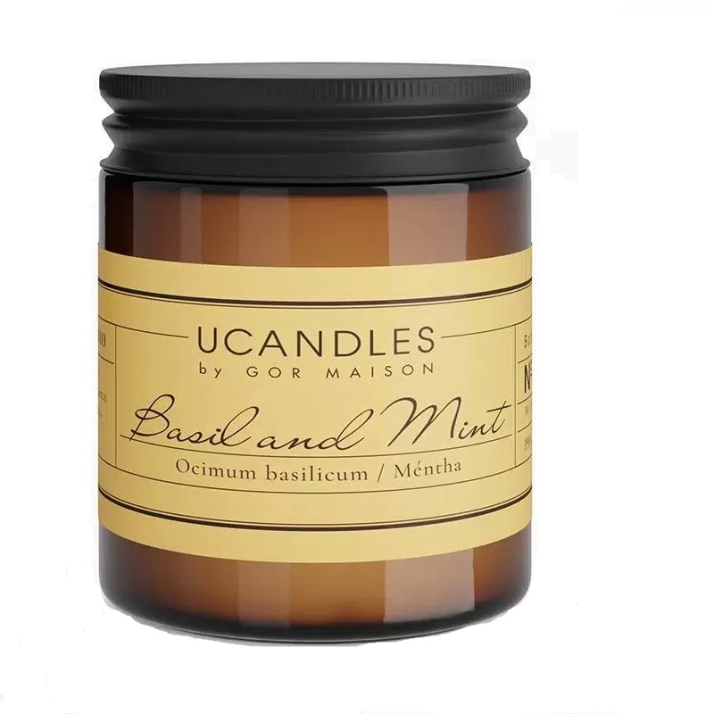 Изображение товара Свеча в банке с ароматом базилика и мяты Ucandles Ботаник 190 г