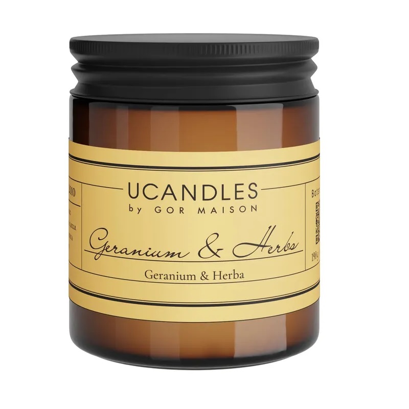 Изображение товара Ucandles Ботаник Свеча в банке с ароматом герани и трав 190 г