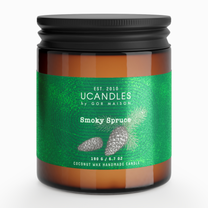 Изображение товара Свеча в банке с ароматом Дымчатая ель 190 г от Ucandles для создания уюта