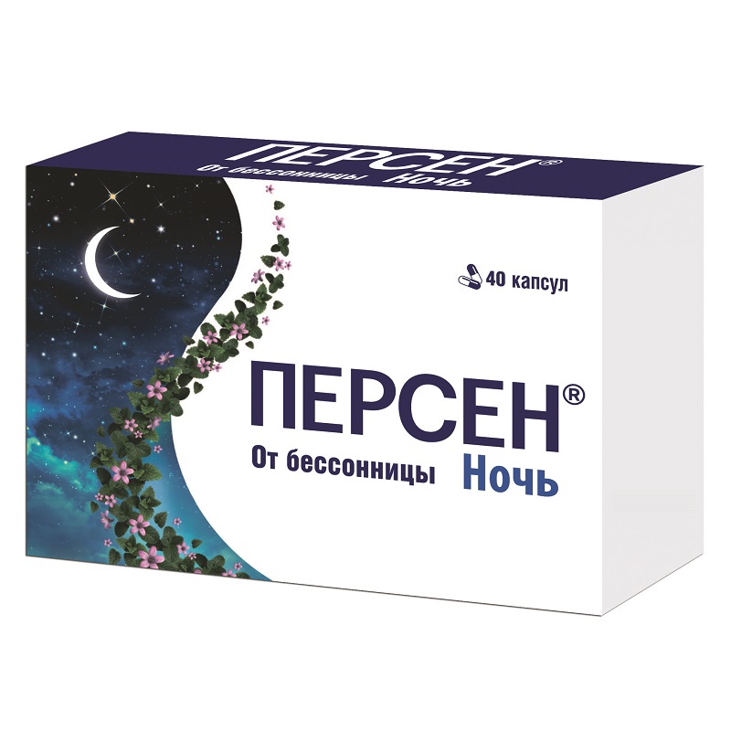 Изображение товара Персен Ночь капсулы 40 шт для сна, успокоения и нервной системы