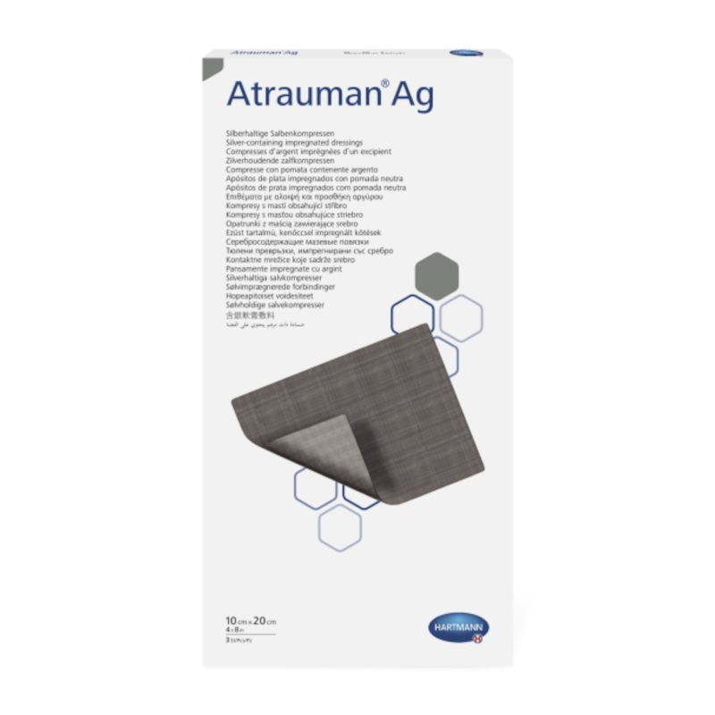 

Атрауман Аг Повязка мазевая с серебром стерильная 10 см х 20 см 3 шт