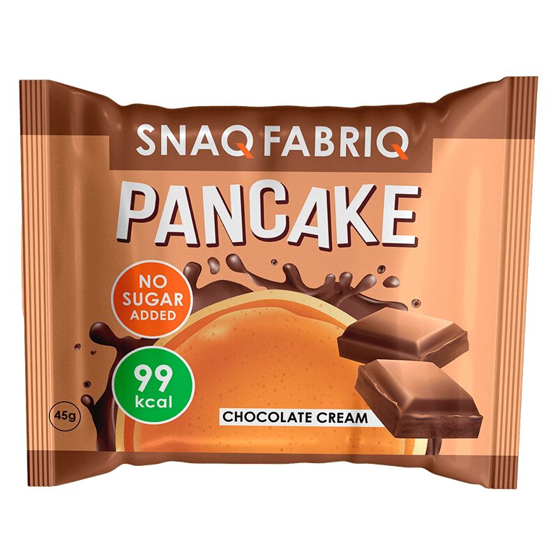 Снэк Фабрик Панкейк не глазированный с начинкой 45 г Нежный шоколад низкокалорийное печенье bombbar шоколадный брауни