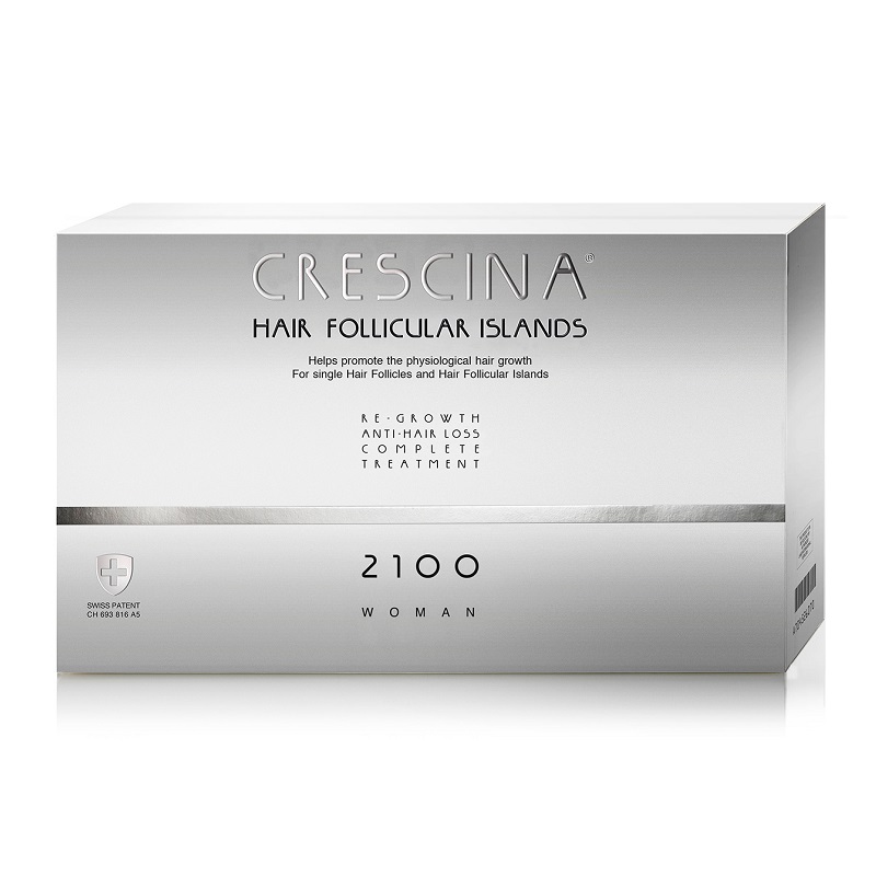 Crescina Hair Follicular Islands Complex 2100 комплекс для женщин против выпадения волос ампулы 10+10 шт