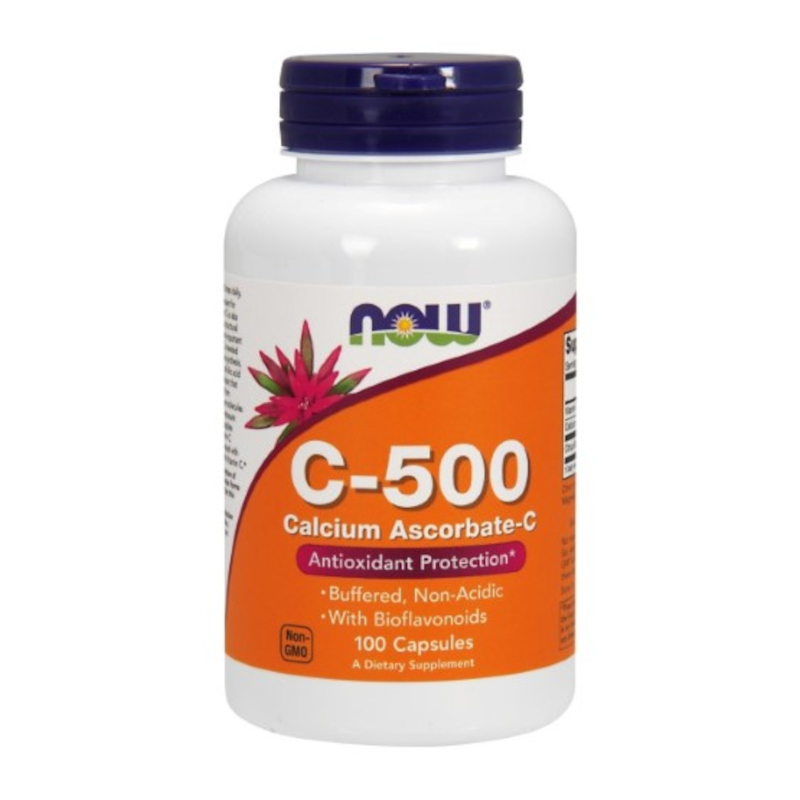 Изображение товара NOW Витамин С 500 мг капсулы 100 шт для иммунитета и здоровья кожи
