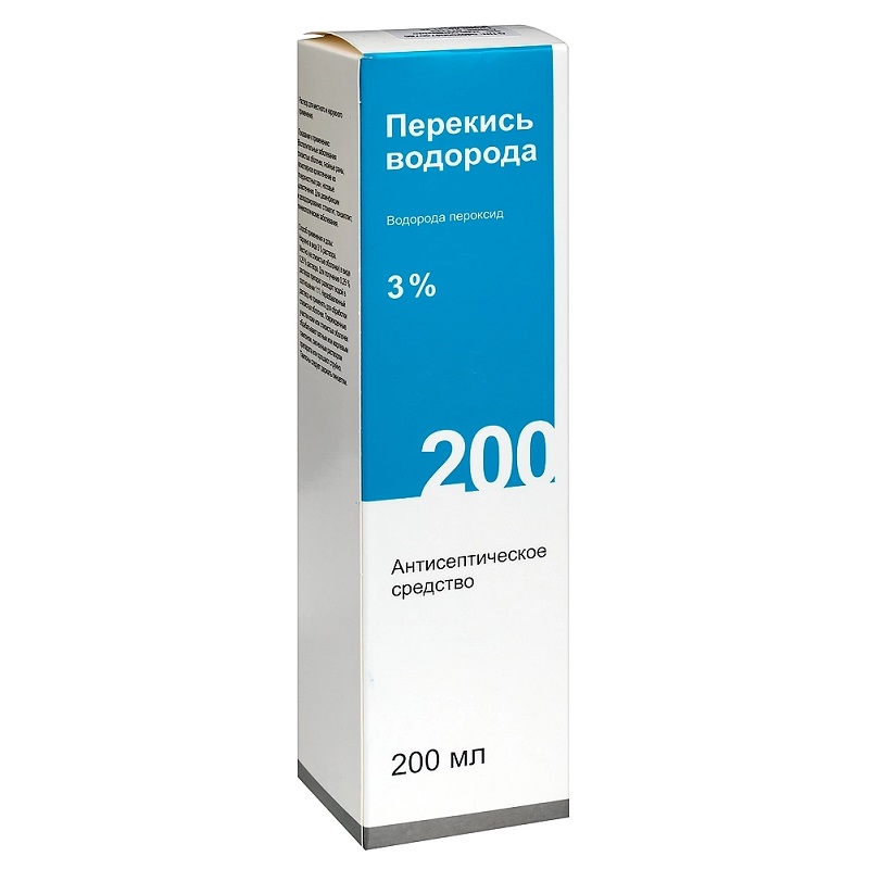 

Перекись водорода раствор 3% фл.200 мл