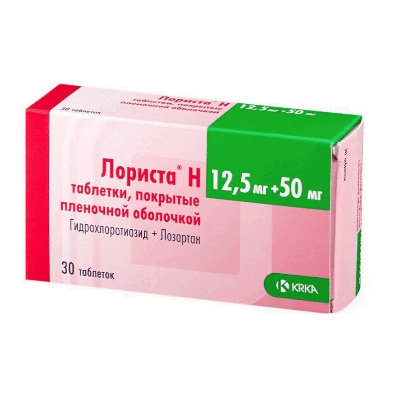 Изображение товара Лориста Н 12,5 мг+50 мг таблетки 30 шт