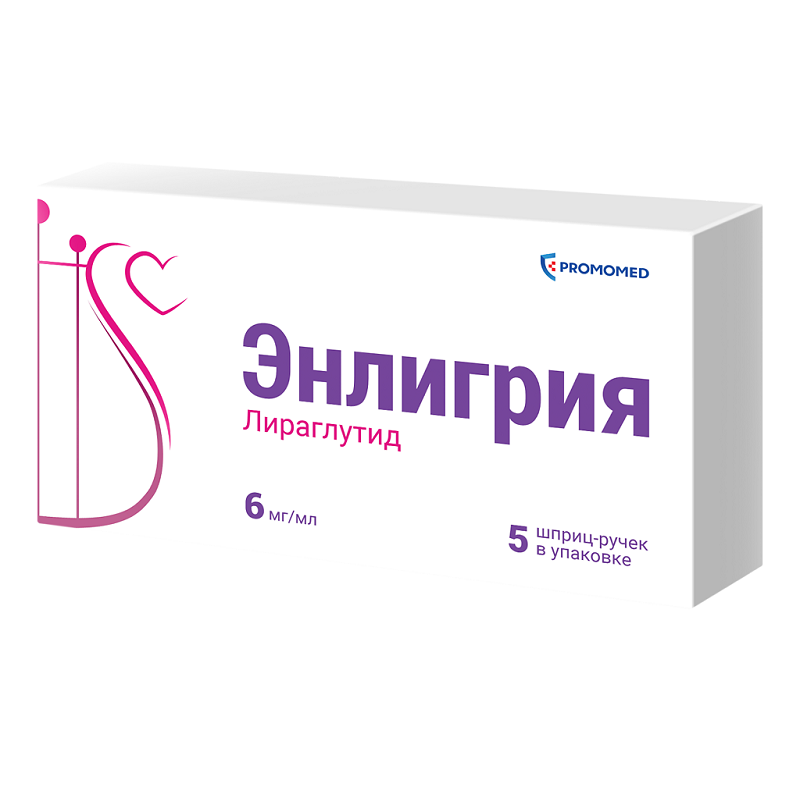 Изображение товара Энлигрия 6 мг/мл раствор для подкожных инъекций 3 мл 5 шт Медицина