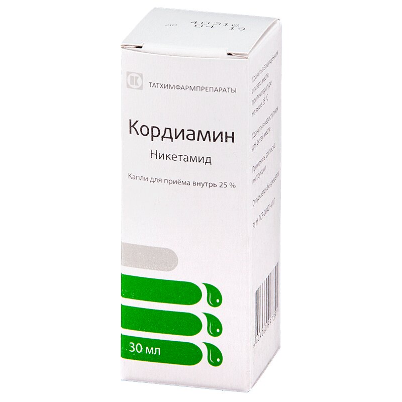 

Кордиамин 25% капли для приема внутрь 30 мл