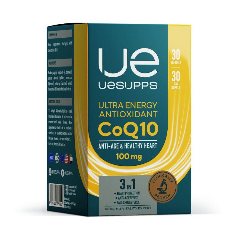 Изображение товара Коэнзим Q10 антиоксидант 100 мг капсулы Ultrasupps 30 шт для здоровья и энергии