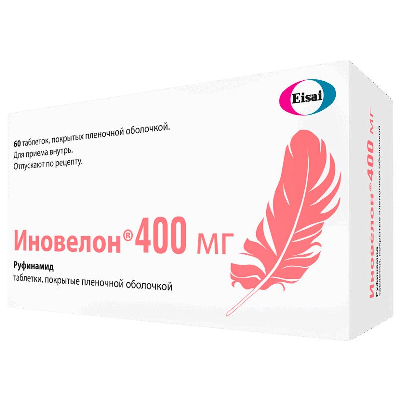Изображение товара Иновелон 400 мг таблетки для снижения эпилептических приступов, 60 шт