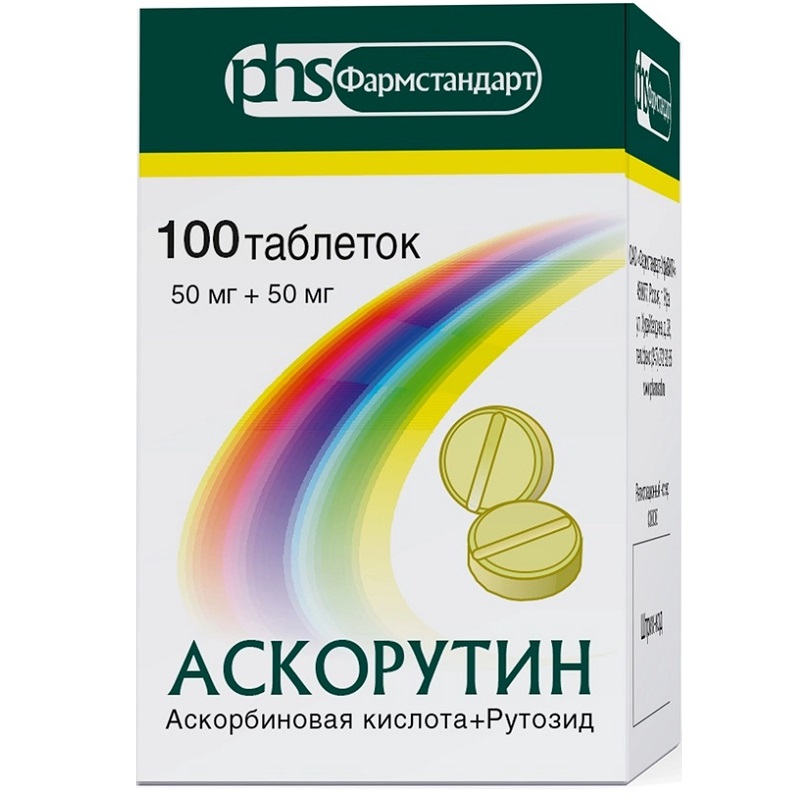 

Аскорутин таблетки 100 шт