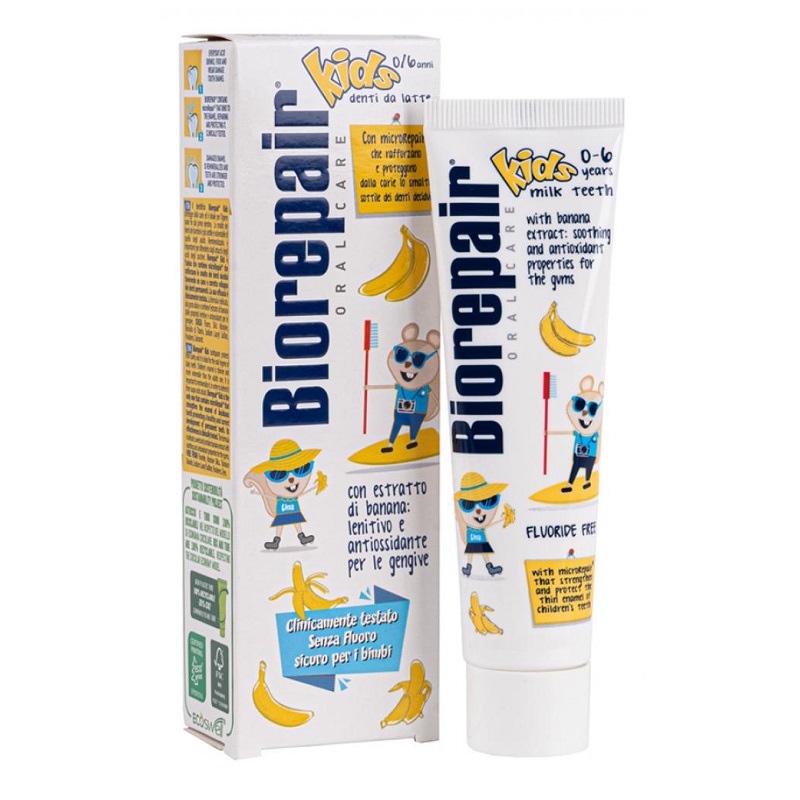 BioRepair  Кидс Зубная паста детская 50 мл Банан стоматология детская терапия учебник
