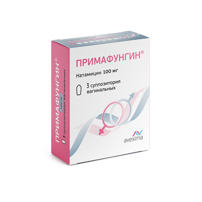 Примафунгин супп.ваг.100 мг 3 шт примафунгин супп ваг 100мг 3