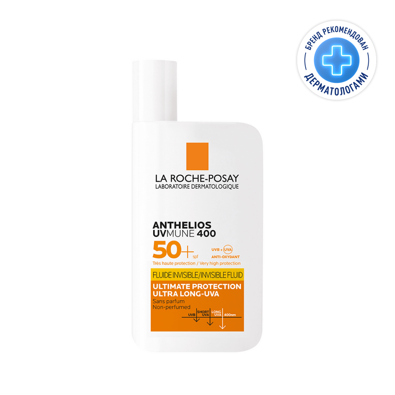 La Roche-Posay Антгелиос УВмун 400 флюид для лица солнцезащитный невидимый SPF50+ 50 мл корректирующий крем для лица ccc cream spf50 pa 50мл dark