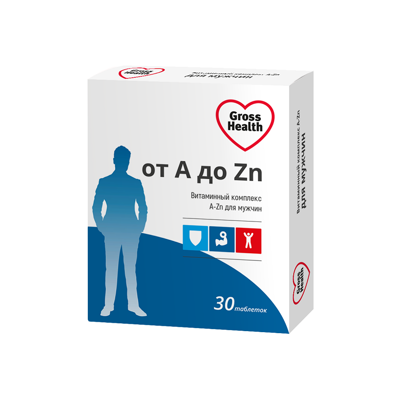 

Gross Health Комплекс для мужчин от A до Zn таблетки 30 шт