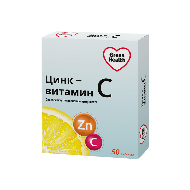 

Gross Health Цинк-Витамин С таблетки 50 шт