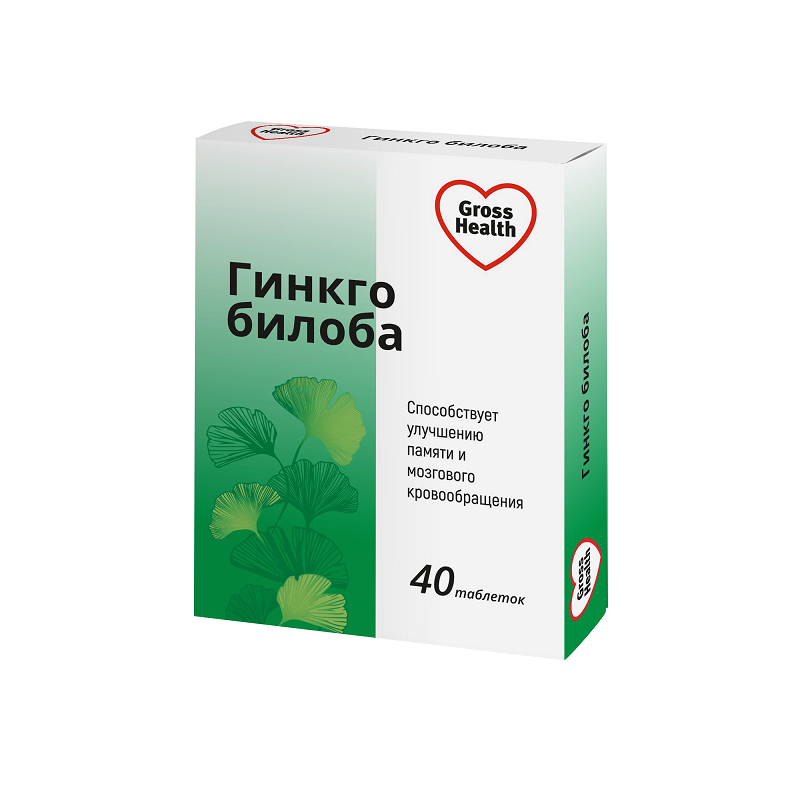 Gross Health Гинкго Билоба таблетки 40 мг 40 шт