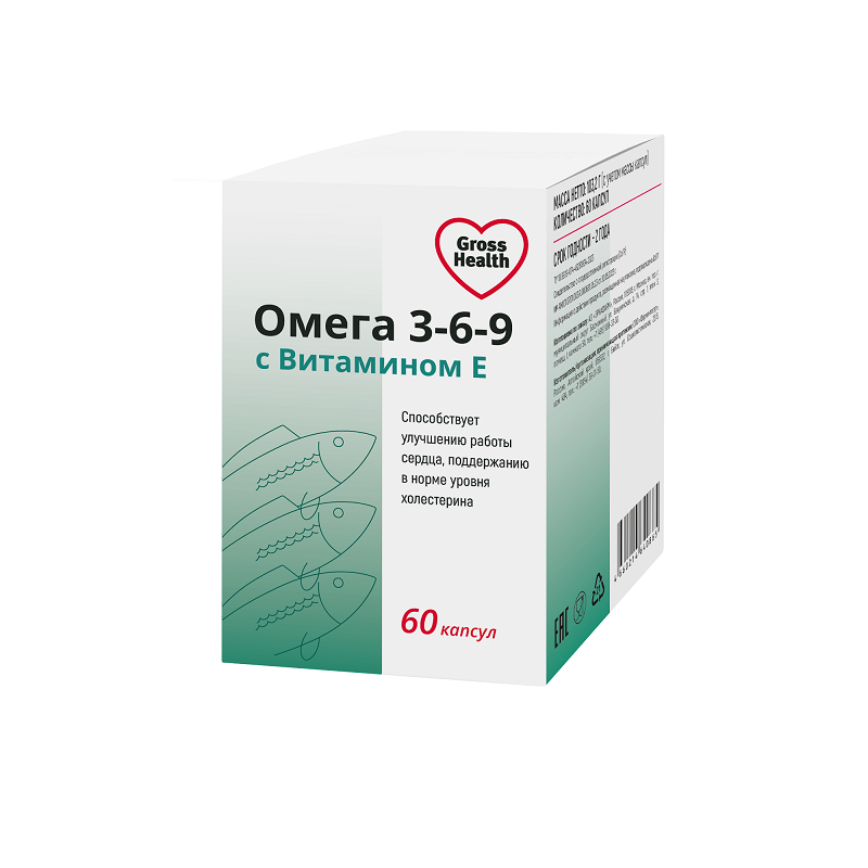 Gross Health Омега-3-6-9 с витамином Е капсулы 60 шт