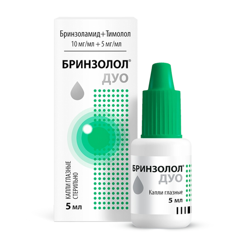Изображение товара Бринзолол Дуо 10 мг/мл капли глазные 5 мл для снижения внутриглазного давления