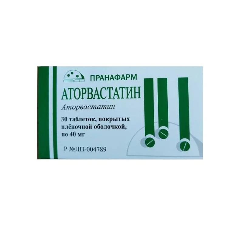 Изображение товара Аторвастатин 40 мг таблетки 30 шт