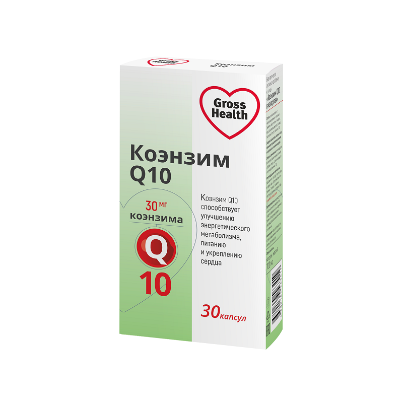 

Gross Health Коэнзим Q10 30 мг капсулы 30 шт