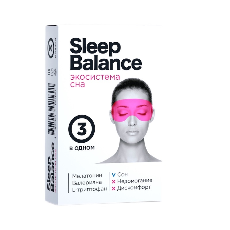 

Sleep Balance Экосистема сна Мелатонин+L-триптофан+Валериана таблетки 30 шт