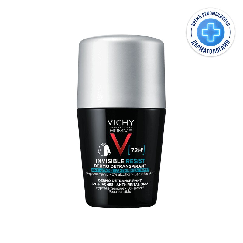 

Vichy Homme Дезодорант-антиперспирант невидимая защита 72 ч 50 мл