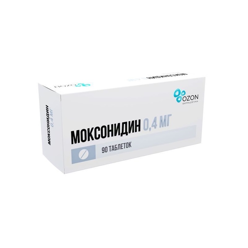 Изображение товара Моксонидин таблетки 0,4 мг 90 шт