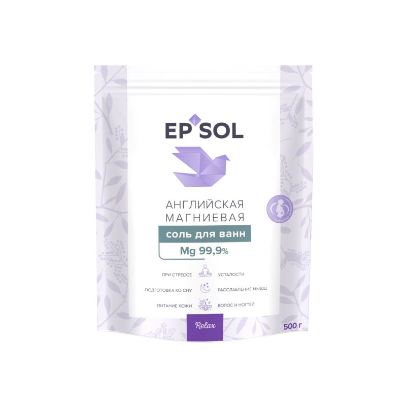 

Epsol Relax Соль для ванн английская магниевая расслабляющая 500 г