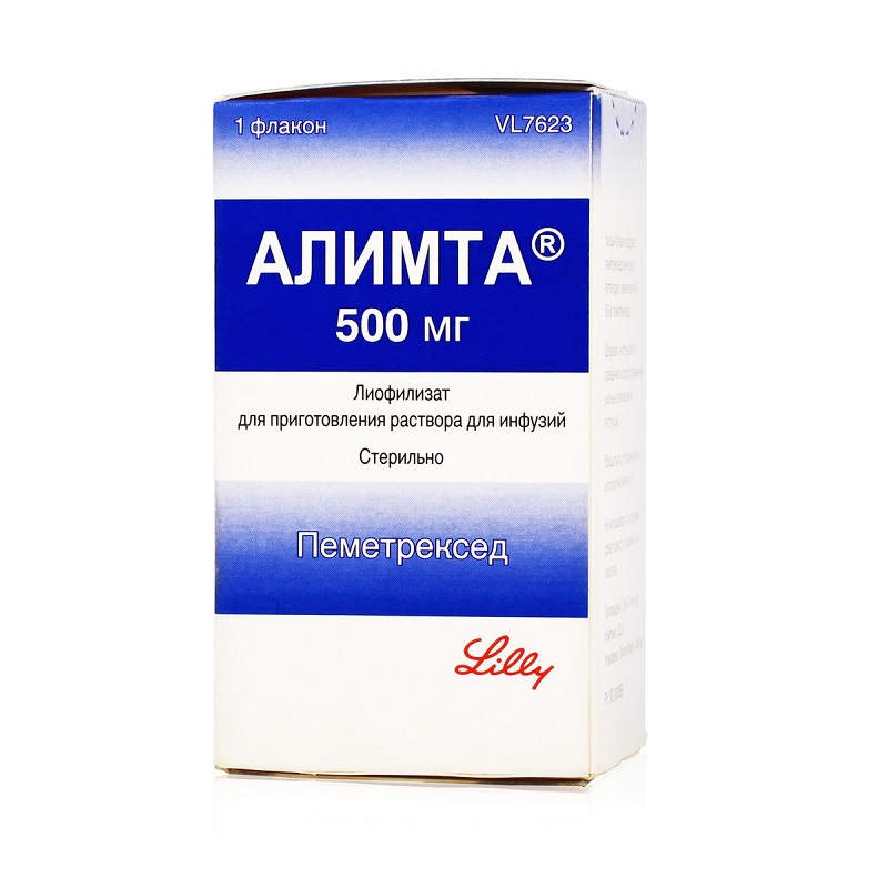 Изображение товара Алимта лиофилизат 500 мг для инъекций Вайнекс Греция