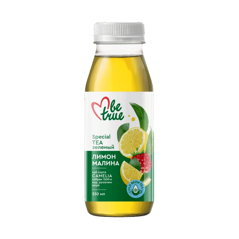 Би Тру Чай холодный зеленый 330 мл Лимон-Малина-Бузина гелевый воск с ароматом лимона