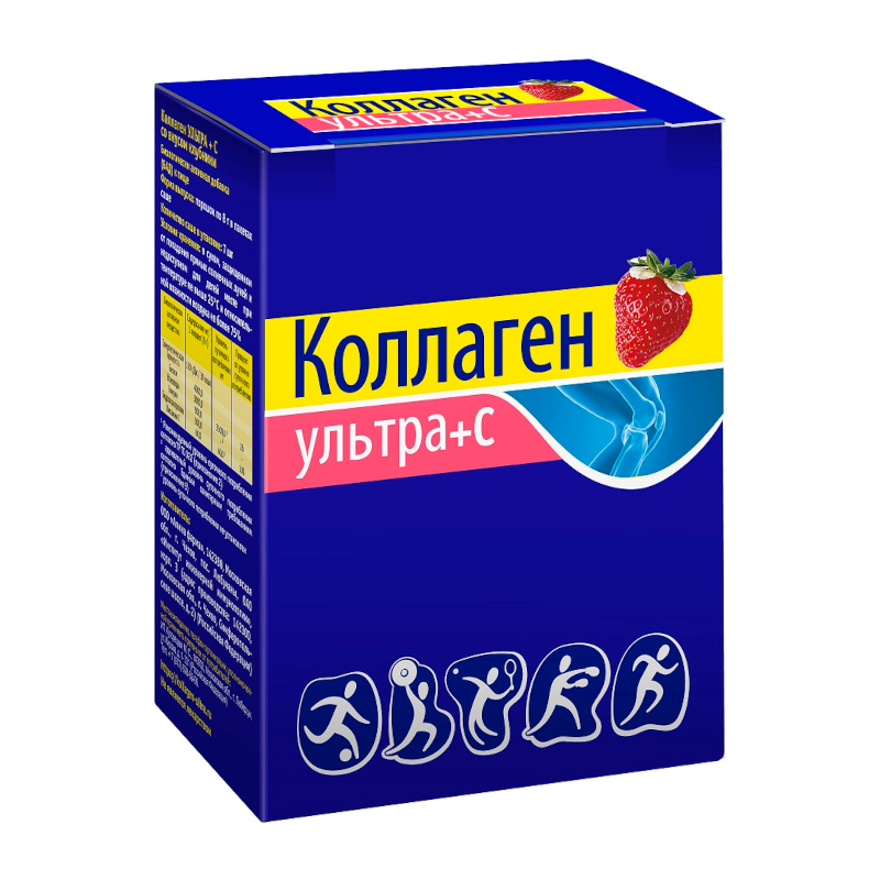Изображение товара Коллаген Ультра+С порошок со вкусом клубники 8 г 7 шт