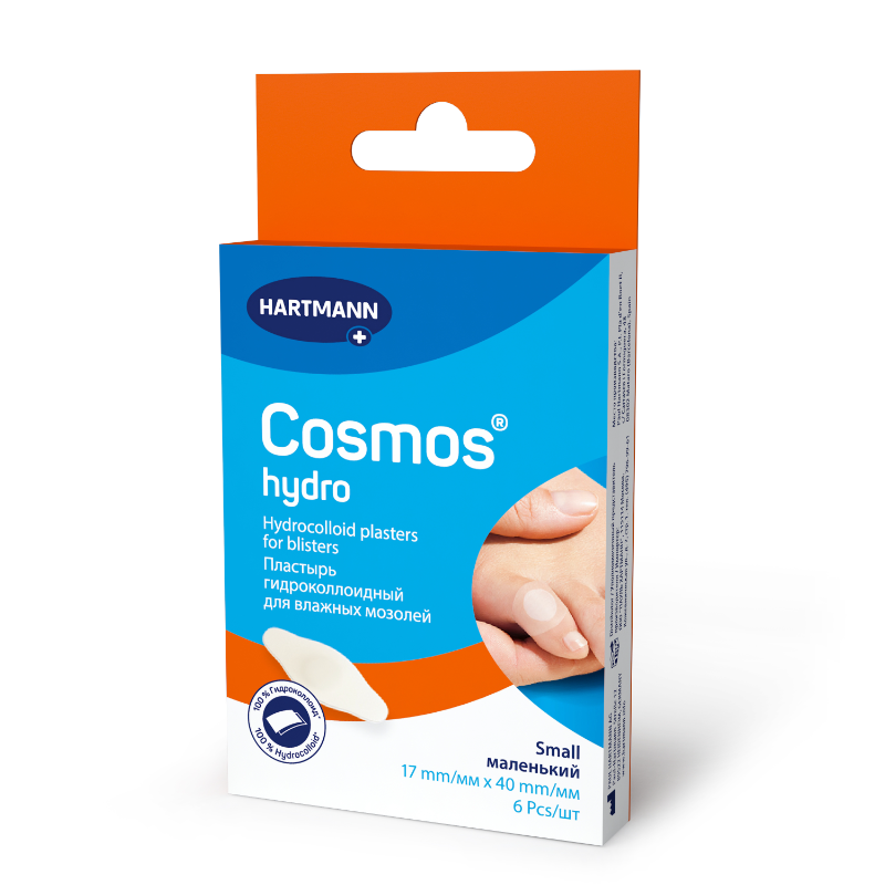 

Cosmos Hydro Пластырь от влажных мозолей 1,7 см х 4 см 6 шт