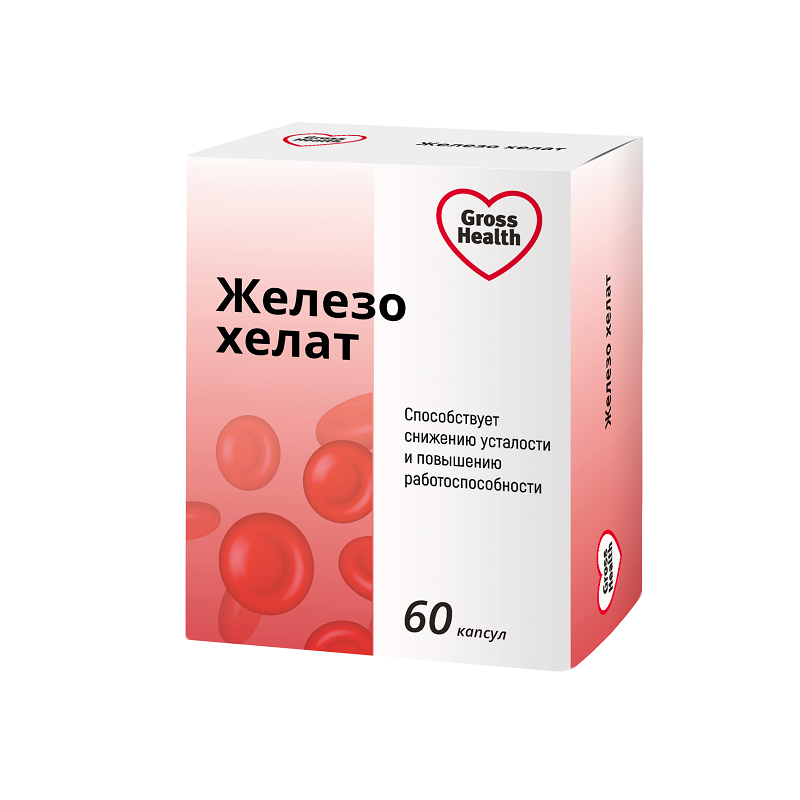 Изображение товара Gross Health Железо хелат капсулы 60 шт