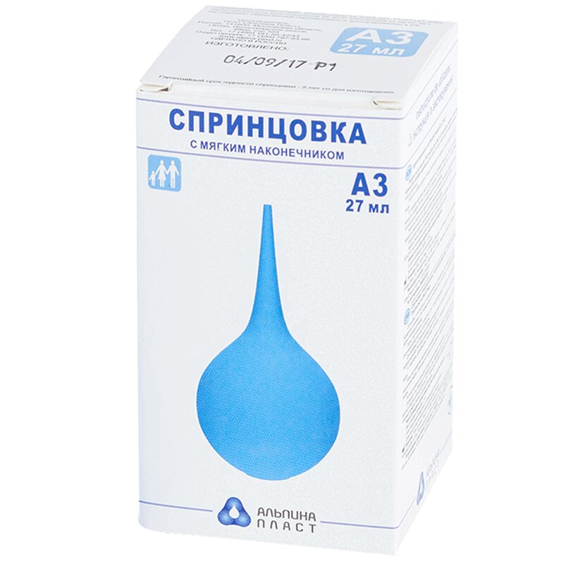 

Спринцовка резиновая с мягким наконечником А3 27 мл