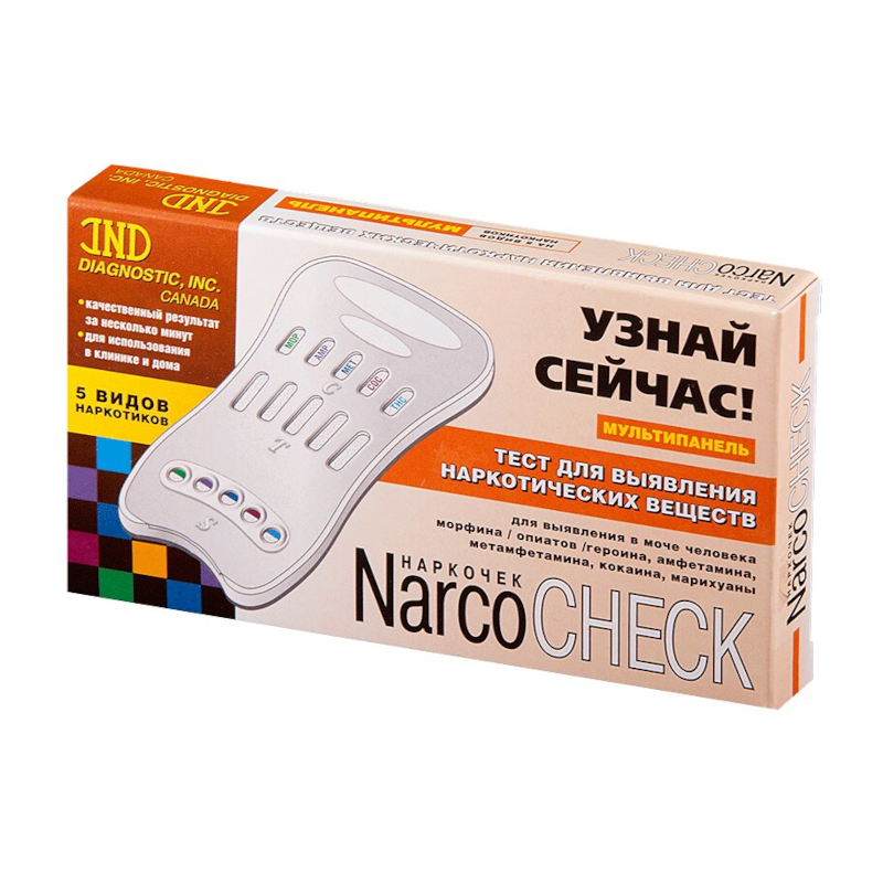 

NarcoCheck Тест на 5 видов наркотиков в моче мультипанель 1 шт