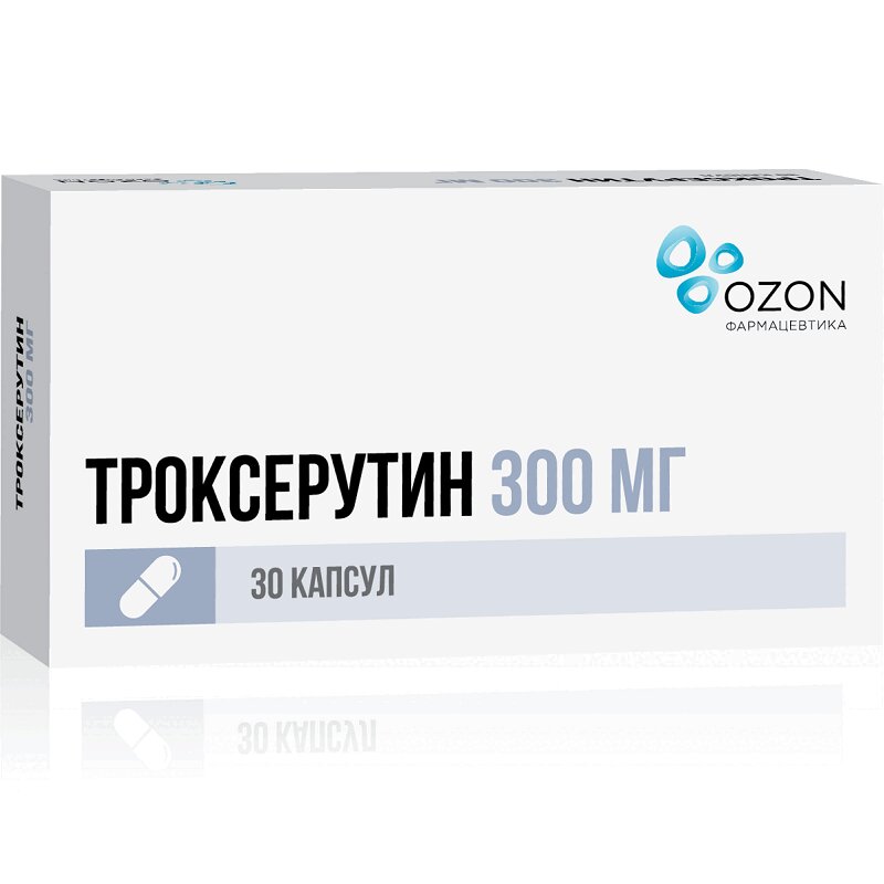 

Троксерутин капсулы 300 мг 30 шт