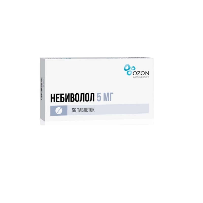 Изображение товара Небиволол 5 мг таблетки 56 шт для снижения давления