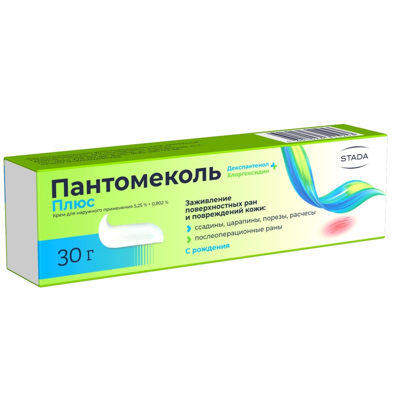 

Пантомеколь Плюс 5,25%+0,802% крем для наружного применения 30 г