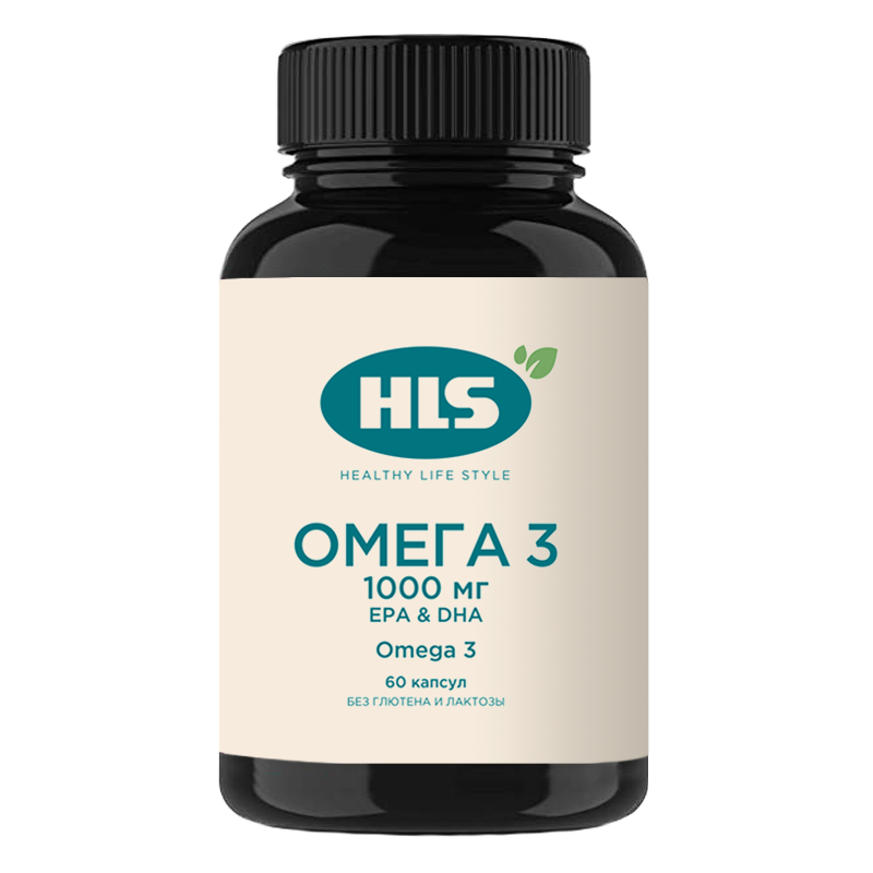 Изображение товара HLS Омега 3 1000 мг капсулы 60 шт - источник полиненасыщенных жирных кислот