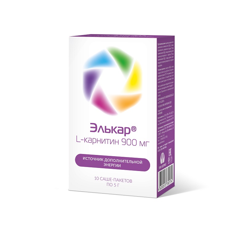 Изображение товара Элькар L-карнитин 900 мг порошок для приема внутрь 5 г 10 шт