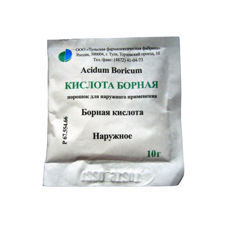 

Борная кислота пор.д/приг.р-ра д/местного прим.пак.10г №1