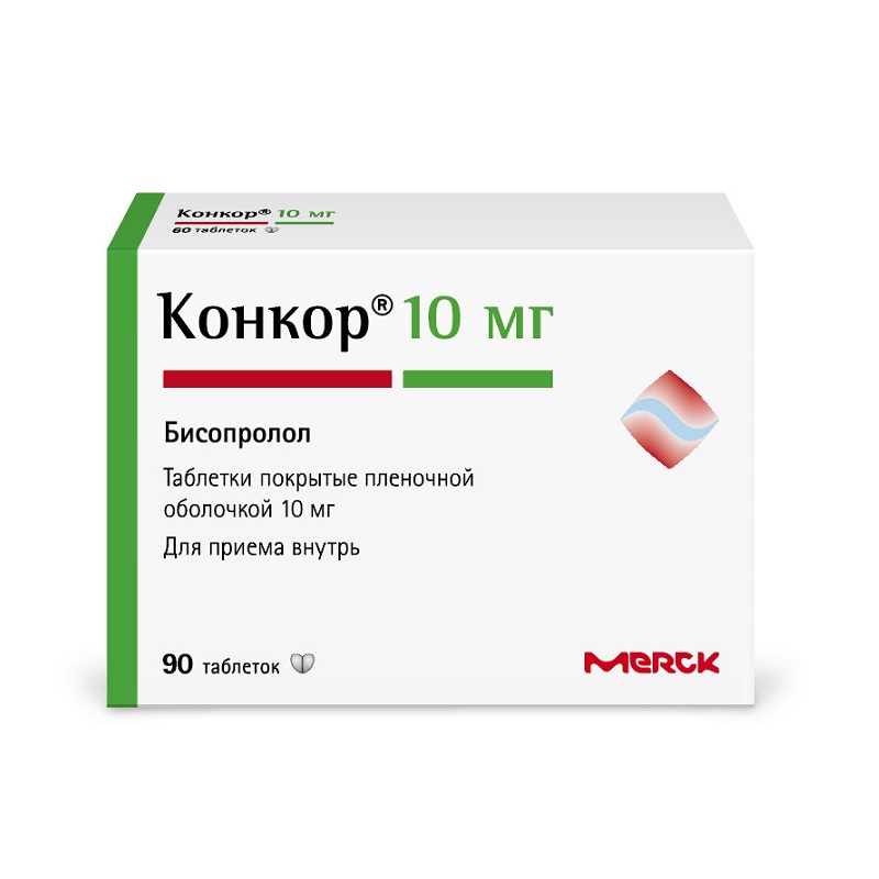 Изображение товара Конкор 10 мг таблетки для снижения давления и профилактики стенокардии 90 шт