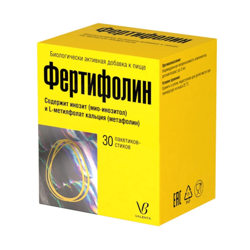 Изображение товара Фертифолин порошок для приготовления раствора 30 пакетиков Мио-инозитол и Метафолин