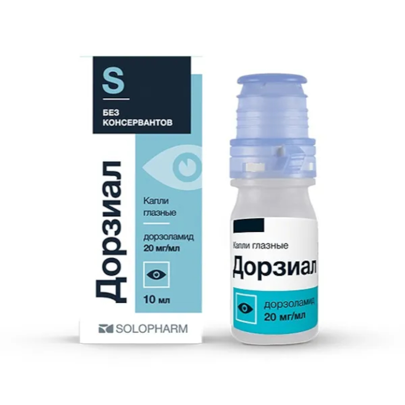 Изображение товара Дорзиал 20 мг/мл капли глазные 10 мл для лечения глаукомы