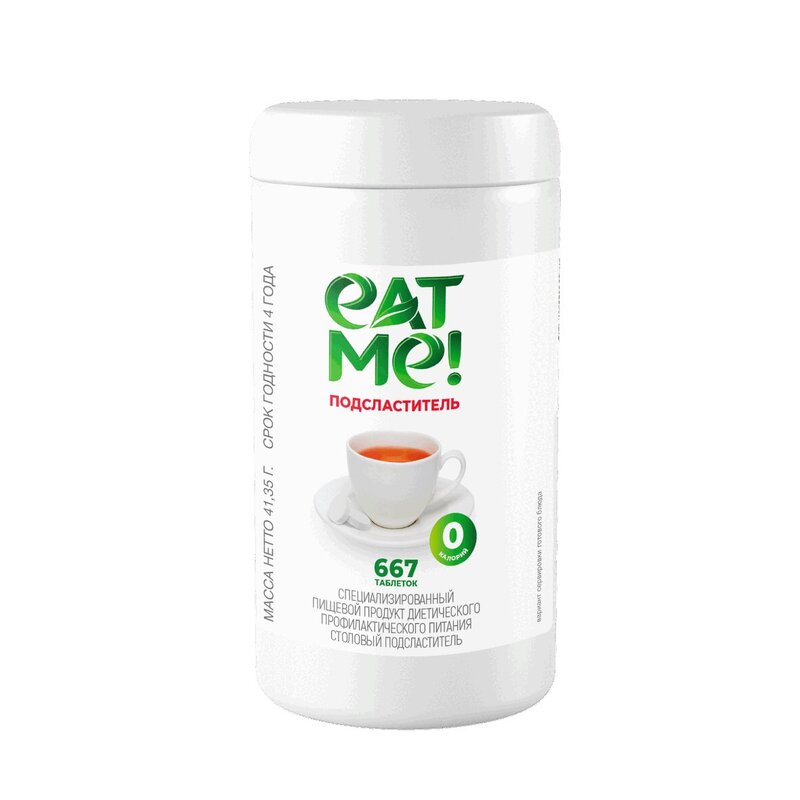 Изображение товара Eat Me Подсластитель таблетки 667 шт без сахара и калорий